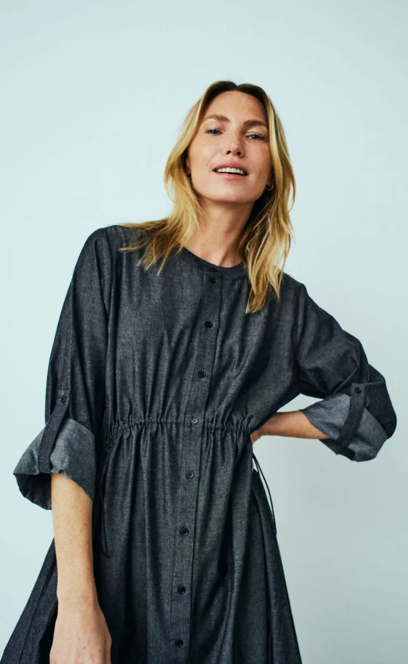 Hot Kjole - Malay - Black Denim Kjoler