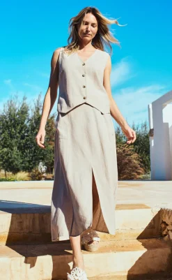 Sale Nederdel - Lava - Sand Melange Nederdele