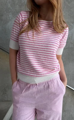 Hot Pullover - Dodo - Star Off-white w. Fuchsia Pink Striktrøjer & Sweat