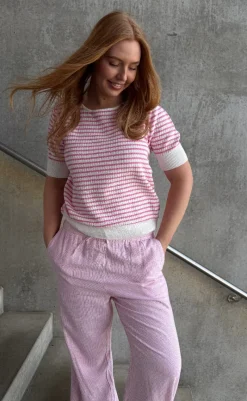 Hot Pullover - Dodo - Star Off-white w. Fuchsia Pink Striktrøjer & Sweat