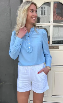 New Skjorte - April - Forever Blue / Chambray Blue Skjorter