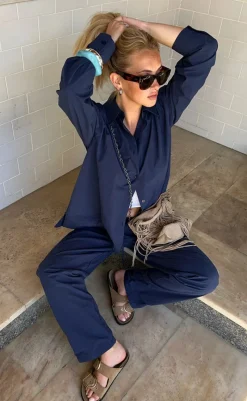 Clearance Skjorte - Jally - Navy/Blazer Skjorter|Blazere & Indejakker