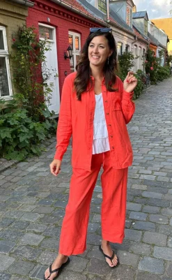 Sale Skjorte - Lava Simple - Hot Coral Skjorter