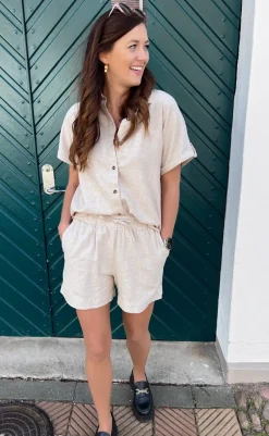 Hot Skjorte - Lava SS - Sand Melange Skjorter