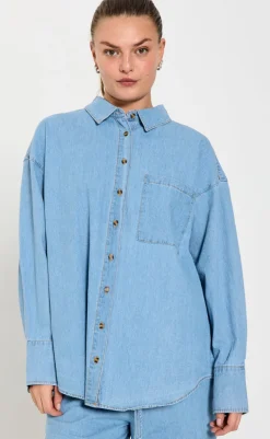 Discount Skjorte - Lisea - Light Blue Denim Skjorter