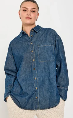 Online Skjorte - Lisea - Medium Blue Denim Skjorter