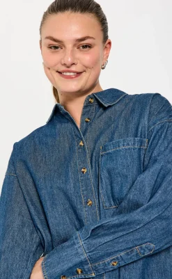 Online Skjorte - Lisea - Medium Blue Denim Skjorter