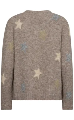 Striktrøje - Louisa - Silver Mink Melange w. Moonbeam Melange Striktrøjer & Sweat