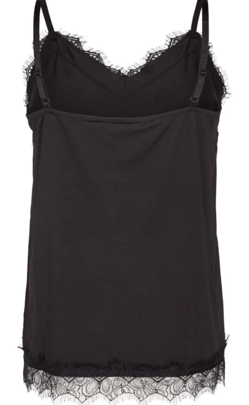 Discount Top - Bicco Strap - Black T-shirts & Toppe