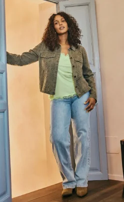 Sale Top - Bicco Strap - Shadow Lime T-shirts & Toppe