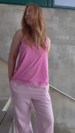 Clearance Top - Bicco Strap - Fuchsia Pink T-shirts & Toppe