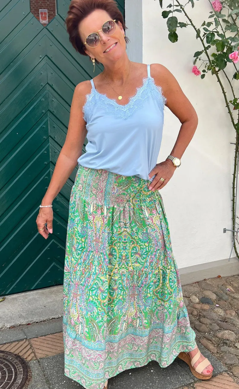 Top - Bicco Strap - Chambray Blue T-shirts & Toppe