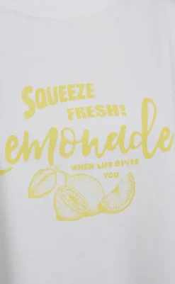 New T-shirt - Fenjal - Brilliant White w. Goldfinch T-shirts & Toppe