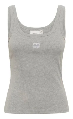 Top - Drew - Grey Melange T-shirts & Toppe