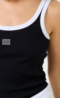 Hot Top - Drew Contrast - Black T-shirts & Toppe