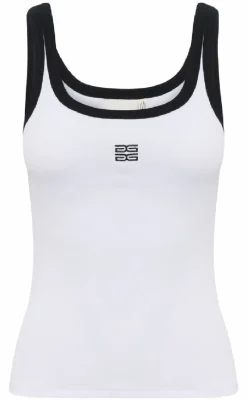 Outlet Top - Drew Contrast - Birght White T-shirts & Toppe