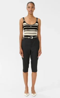 Best Top - Stela - Black/Birch striped T-shirts & Toppe