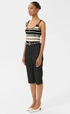 Best Top - Stela - Black/Birch striped T-shirts & Toppe