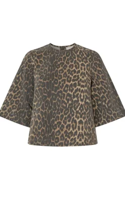 Hot Gloabl Funk Top - Ava-G - Leopard Mist T-shirts & Toppe