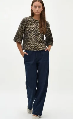 Hot Gloabl Funk Top - Ava-G - Leopard Mist T-shirts & Toppe