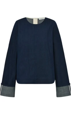 New Bluse - Avella-G - Dark Unwashed Denim Bluser