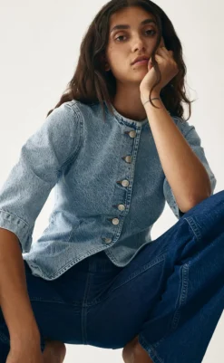 Hot Bluse - Lila-G - Medium Light Blue Bluser