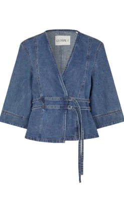 Outlet Bluse - Merie SS - Vintage Blue Wash Bluser