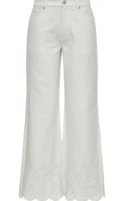 Online Bukser - Amarillo Scallop-G - White Bukser & Jeans