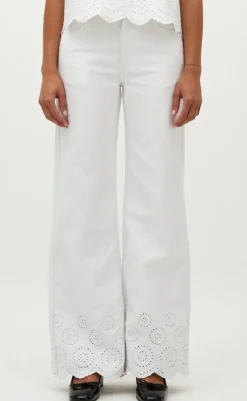 Online Bukser - Amarillo Scallop-G - White Bukser & Jeans