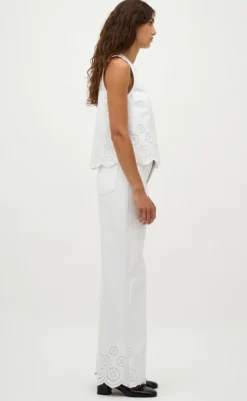 Online Bukser - Amarillo Scallop-G - White Bukser & Jeans