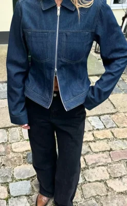 Discount Jakke - Delua-G - Dark Unwashed Denim Jakker & Frakker|Alt Overtøj