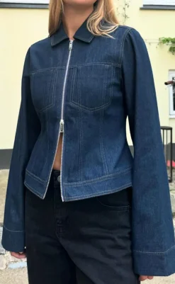 Discount Jakke - Delua-G - Dark Unwashed Denim Jakker & Frakker|Alt Overtøj