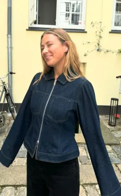 Discount Jakke - Delua-G - Dark Unwashed Denim Jakker & Frakker|Alt Overtøj