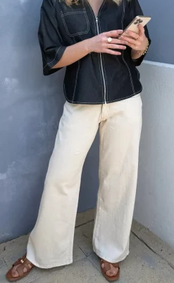 Clearance Jeans - Kendera - Ecru Bukser & Jeans