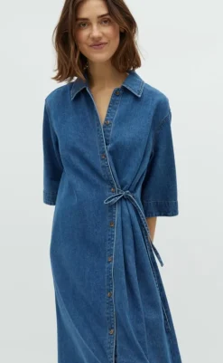 Online Kjole - Albaly-G - Mid Vintage Blue Kjoler