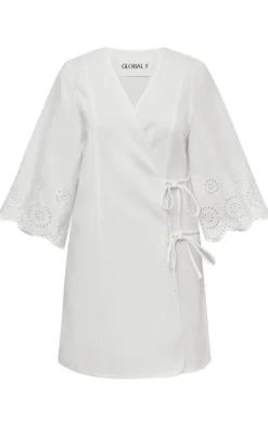 Kjole - Antaja Scallop-G - White Kjoler