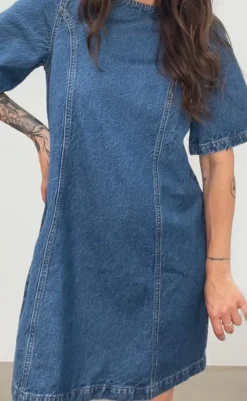 Sale Kjole - Faunea - Vintage blue Wash Kjoler