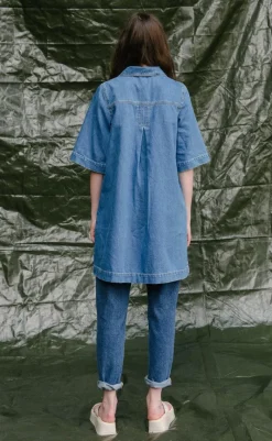 Clearance Kjole - G-Mira - Mid Vintage Blue Kjoler