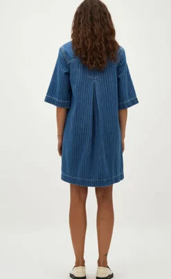 Online Kjole - Mira-G - Midt Blue Stripe Kjoler