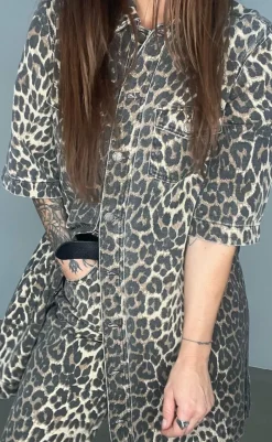 Outlet Kjole - Mira-G - Leopard Mist Kjoler