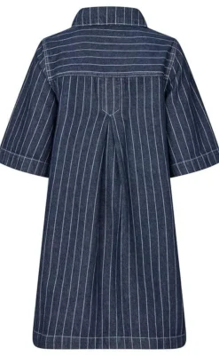 Clearance Kjole - Mira-G - Navy Pinstripe Kjoler