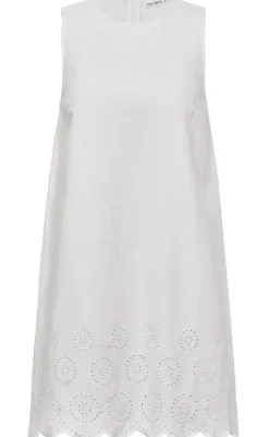 Kjole - Rhiann Scallop-G - White Kjoler