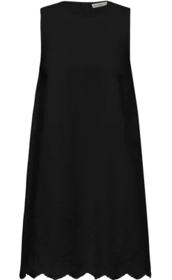 Online Kjole - Rhiann Scallop-G - Black Kjoler