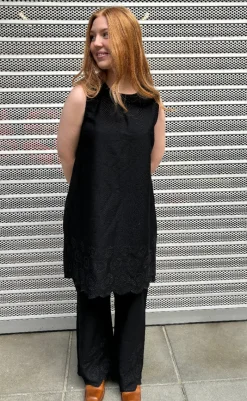 Online Kjole - Rhiann Scallop-G - Black Kjoler