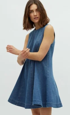 Hot Kjole - Rihann Peplum-G - Midt Vintage Brushing Kjoler