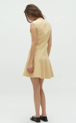 Kjole - Yanina-G - Butter Yellow Melange Kjoler