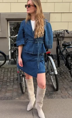 Clearance Nederdel - Caja - Vintage Blue Wash Nederdele