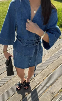 Clearance Nederdel - Caja - Vintage Blue Wash Nederdele