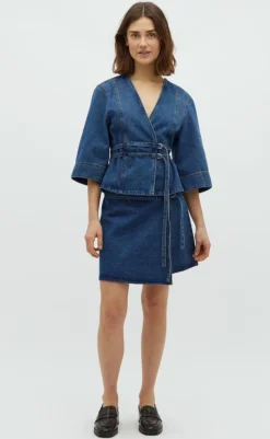 Clearance Nederdel - Caja - Vintage Blue Wash Nederdele