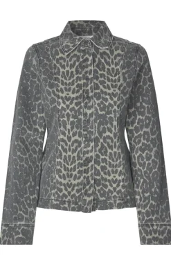 Sale Skjorte - Firola-G - Dark Leopard Mist Skjorter